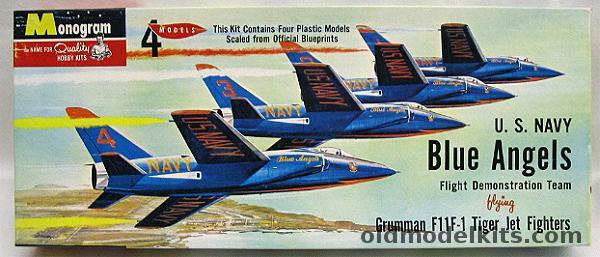 Monogram 1/101 US Navy Blue Angels F11F Tiger -  Four Star Issue (F11F F11F1), PA29-98 plastic model kit